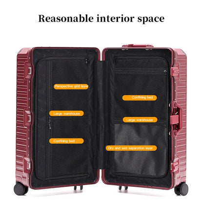 Giant Aluminum Frame Suitcase – Heavy-Duty Pressure-Resistant Hardshell Luggage