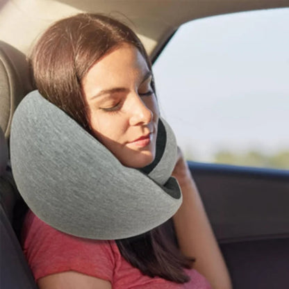 Premium Memory Foam Travel Neck Pillow – Ergonomic 360° Support