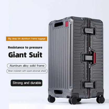 Giant Aluminum Frame Suitcase – Heavy-Duty Pressure-Resistant Hardshell Luggage