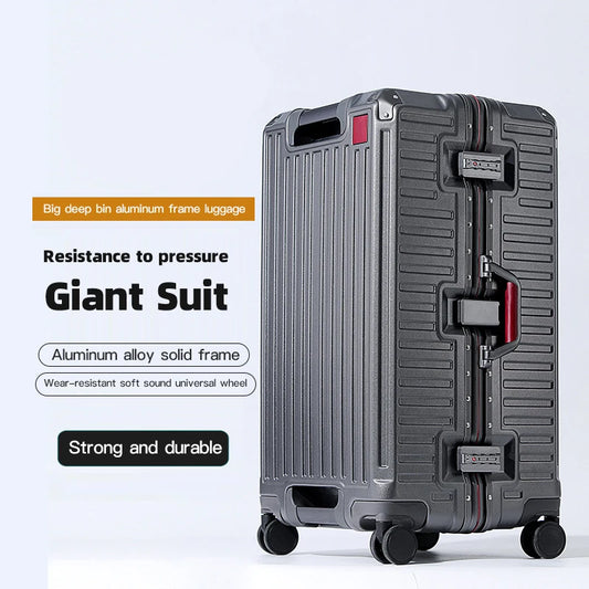 Giant Aluminum Frame Suitcase – Heavy-Duty Pressure-Resistant Hardshell Luggage