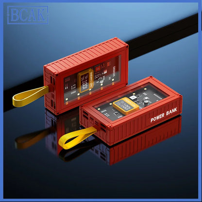 120W Fast Charging Power Bank – Transparent Digital Display Portable Charger