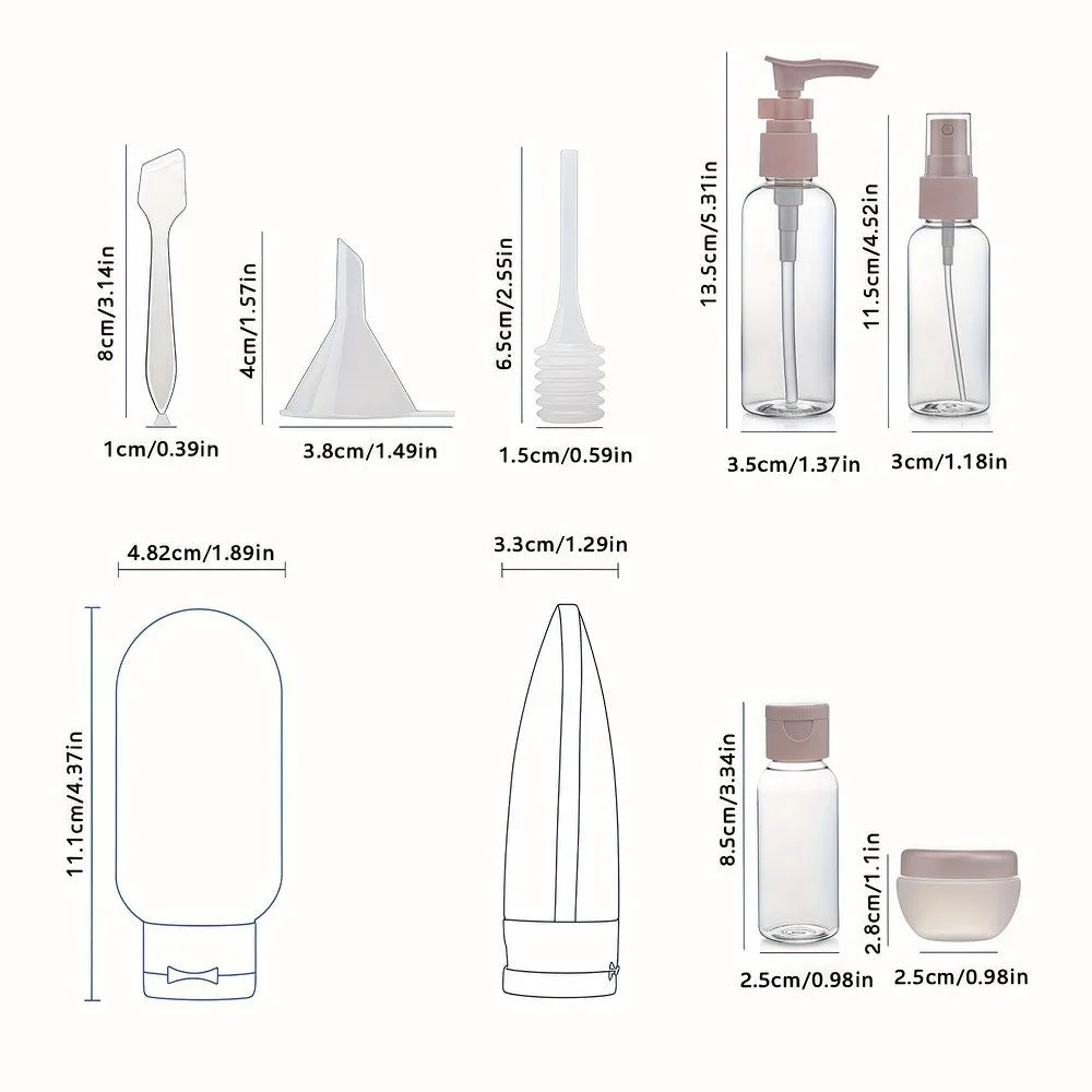 Travel Toiletry Bottles Set – TSA-Approved Refillable Containers for Travel