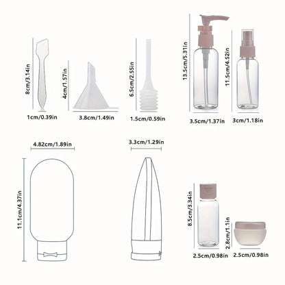 Travel Toiletry Bottles Set – TSA-Approved Refillable Containers for Travel