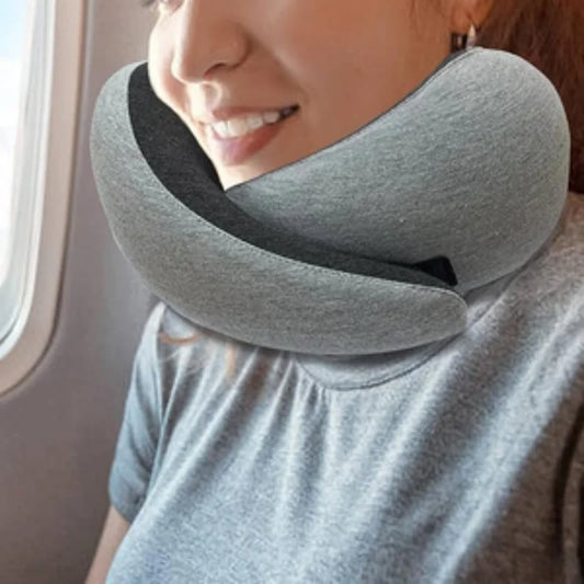 Premium Memory Foam Travel Neck Pillow – Ergonomic 360° Support
