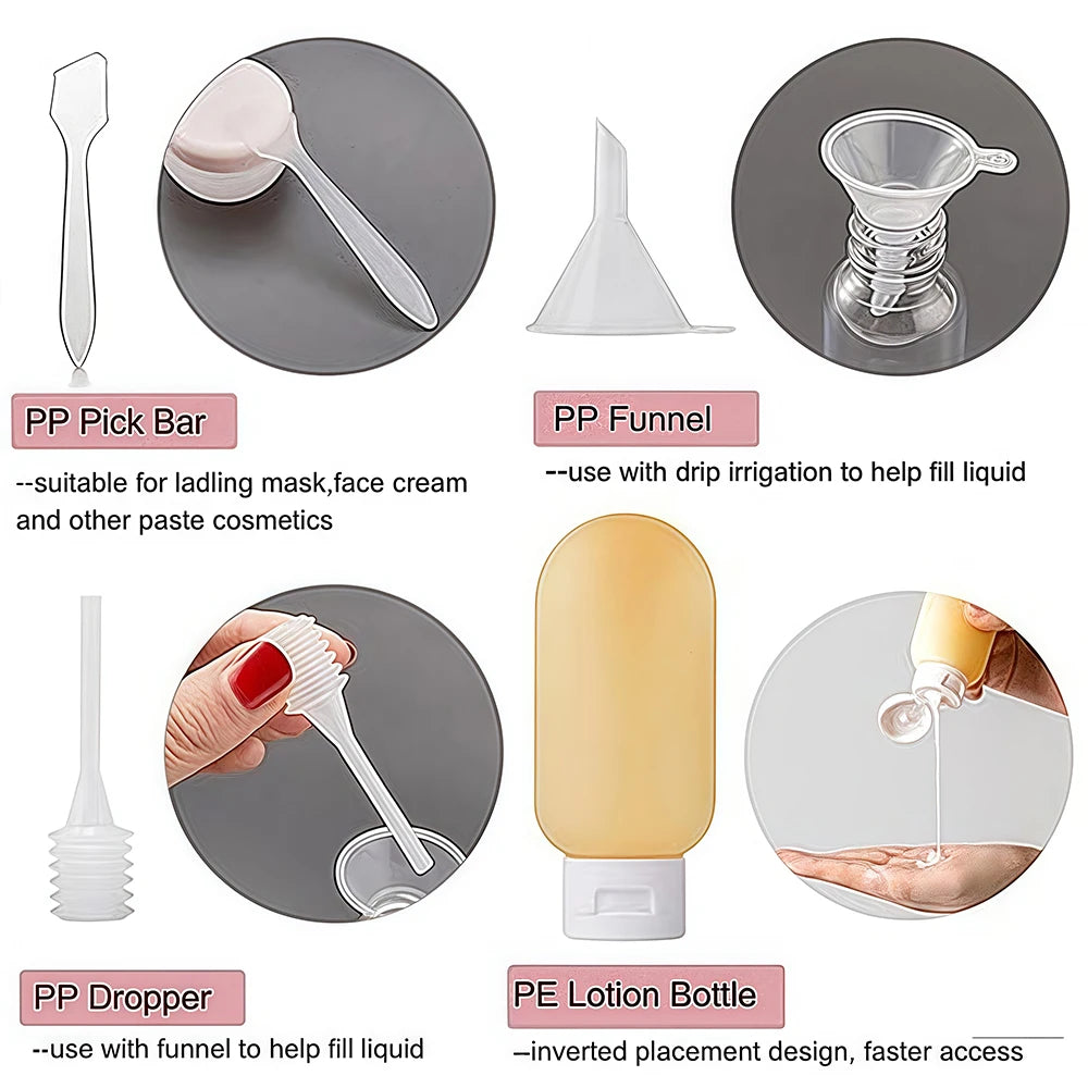 Travel Toiletry Bottles Set – TSA-Approved Refillable Containers for Travel